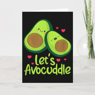 Tarjeta Vamos a abrazar a la pareja de aguacates lindos Dí