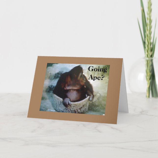 TARJETA "¿VAMOS A APE?" HUMOR DE CUMPLEAÑOS 60 (Anverso)