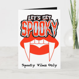 Tarjeta Vamos a conseguir la cédula de halloween con vampi
