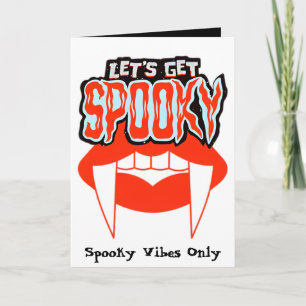 Tarjeta Vamos a conseguir la cédula de halloween con vampi