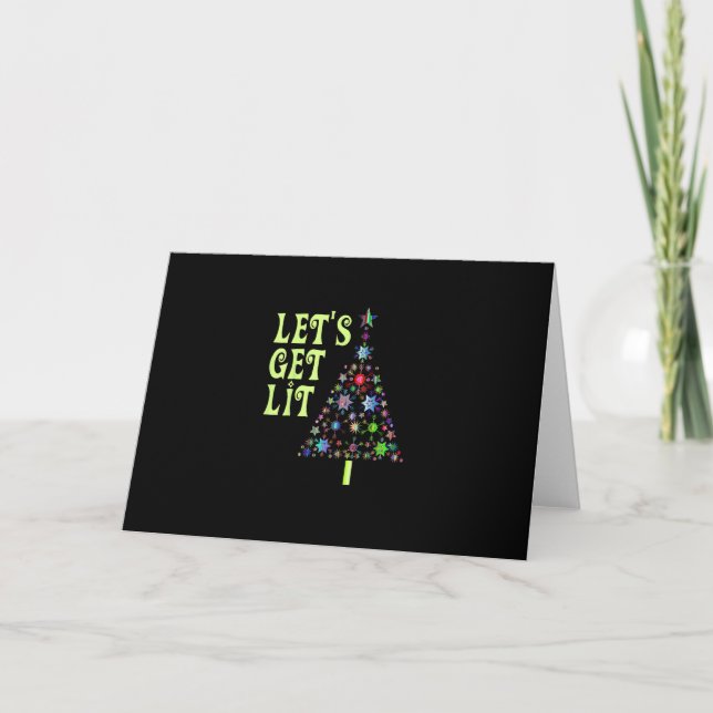 Tarjeta Vamos a conseguir Navidades graciosos (Anverso)