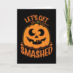 Tarjeta Vamos a destrozar el tipsy halloween Jack-O’-Lante