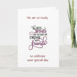 TARJETA **VAMOS A EMPEZAR EL FIESTA** CELEBRAR *TÚ*