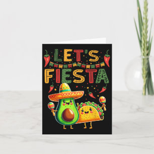 Tarjeta Vamos a Fiesta Aguacate Y Tacos Cinco De Mayo 