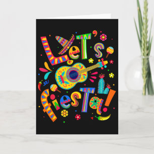 Tarjeta Vamos a Fiesta Cinco De Mayo Fiesta Mexicana Guita