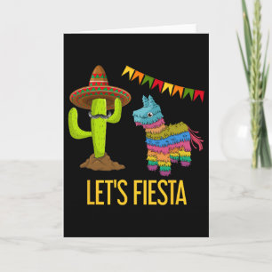 Tarjeta Vamos a Fiesta Pinata Divertida Fiesta Mexicana Ca