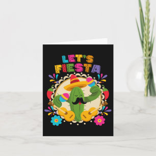 Tarjeta Vamos a Fiestar Cinco De Mayo Con Cactus De Guitar