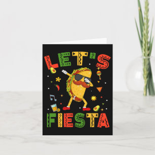 Tarjeta Vamos a Fiestar Tacos Bailando Cinco De Mayo Mexic