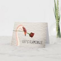 Vamos a Flamingle Rosa de Flamenco San Valentín