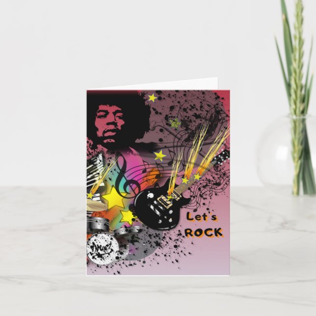 Tarjeta Vamos a hacer rock (Anverso)