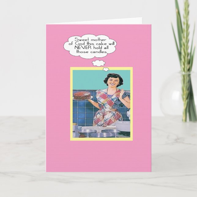 Tarjeta '¡Vamos a necesitar una torta más grande!' (Anverso)