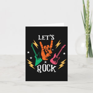 Tarjeta Vamos a Rockear Papá Papito Guitarra Guitarrista R