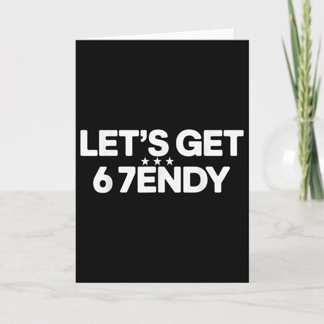 Tarjeta Vamos a Sendy 67 Seis Siete Meme  (Anverso)