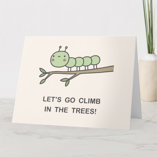 Tarjeta ¡Vamos a subir a los árboles! (Anverso)