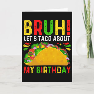 Tarjeta Vamos a Taco Acerca de Mi Cumpleaños-cinco De Mayo