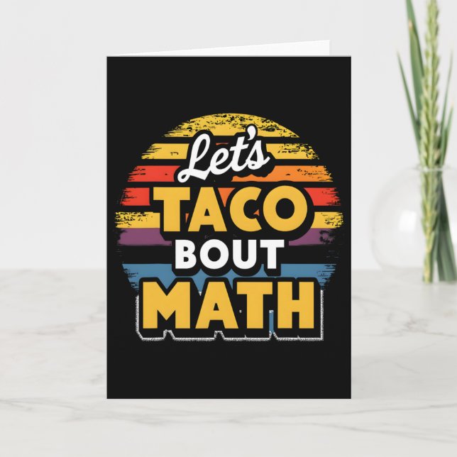 Tarjeta ¡Vamos a Tacoblar sobre Matemáticas! Cinco De Mayo (Anverso)