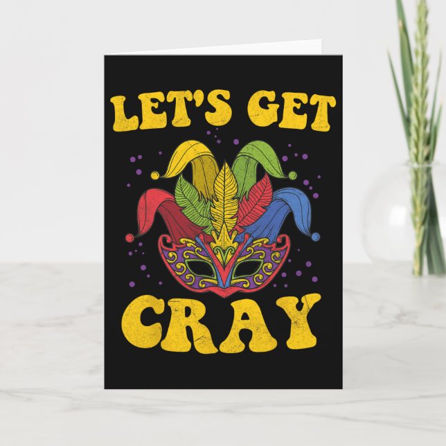 Tarjeta Vamos a tener un gran Mardi Gras (Anverso)