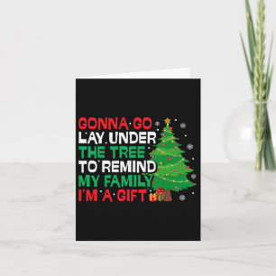 Tarjeta Vamos a tumbarse bajo el árbol graciosos Navidades