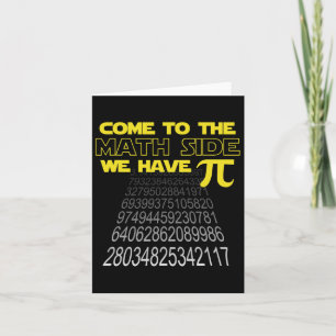 Tarjeta Vamos Al Lado De Las Matemáticas Tenemos A Pi Funn