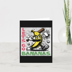 Tarjeta Vamos Bananas Divertidos Jóvenes Jóvenes Bananeros