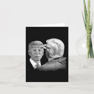 Tarjeta Vamos Brandon Trump Escribe En Bidens Forehead