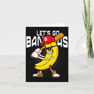 Tarjeta Vamos camisa retro de plátano chicos niños hombres