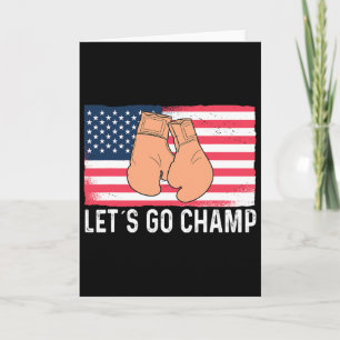 Tarjeta ¡Vamos Campeón Kickboxing Boxeo Deportes Luchador