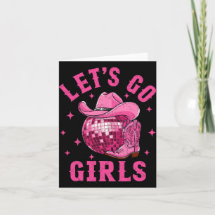 Tarjeta Vamos Chicas Western Cowgirl Boot Gorra Disco Bach