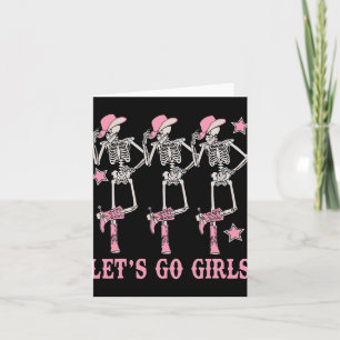 Tarjeta Vamos Chicas Western Skeleton Cowgirls Bachelore