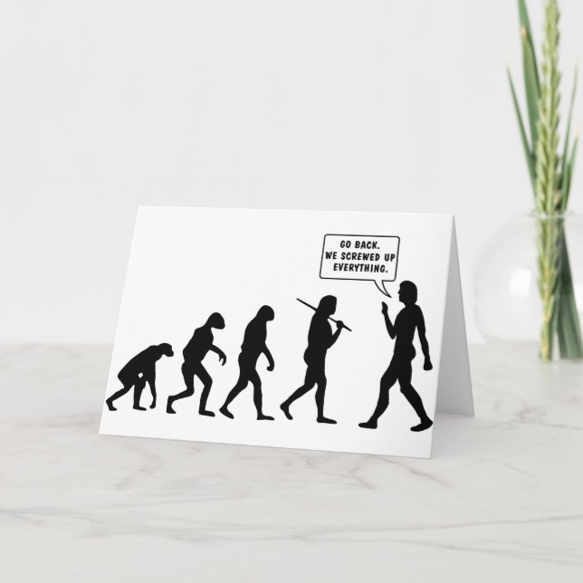 Tarjeta Vamos detrás estropeamos Eveyrthing (Anverso)