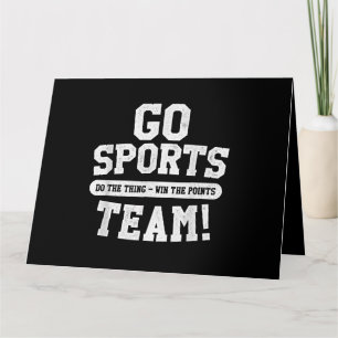Tarjeta ¡Vamos Equipo Deportivo! Deportes divertidos