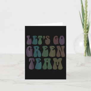 Tarjeta Vamos Equipo Verde Juego de Guerra Retro Campo de 