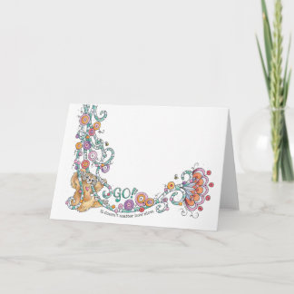 Tarjeta ¡Vamos! Eslogan con vides de selva