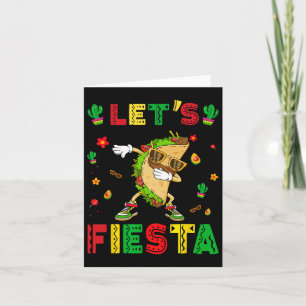 Tarjeta Vamos Fiesta Tacos Dabbing Cinco De Mayo Mexicano 