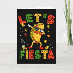 Tarjeta Vamos Fiesta Tacos Danzando Cinco De Mayo Mexicano