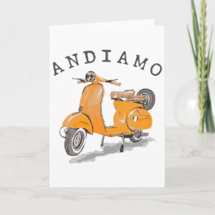 Tarjeta Vamos Italia Scooter Amarillo