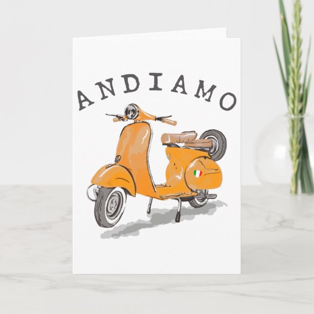 Tarjeta Vamos Italia Scooter Amarillo  (Anverso)