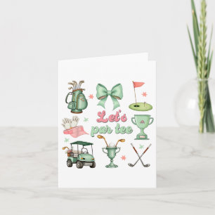 Tarjeta Vamos Par-tee Coquette Golf Funny Golfer Chicas