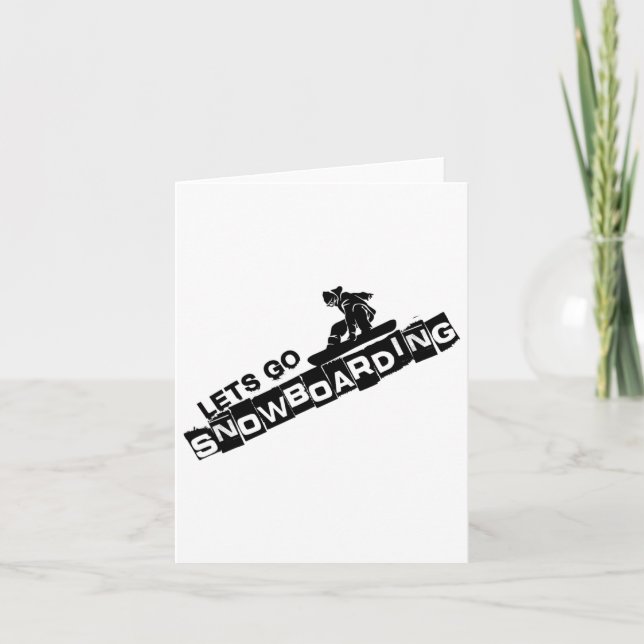 Tarjeta Vamos Snowboard Snowboard Snowboard Snowboard Snow (Anverso)
