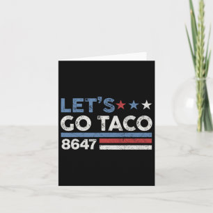 Tarjeta Vamos Taco 8647 Bandera de los Estados Unidos 86 4