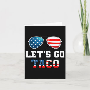 Tarjeta Vamos Taco Funny 2025 Red White and Blue Sungle