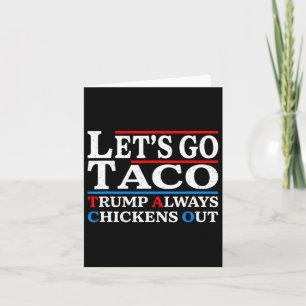 Tarjeta Vamos Taco Funny siempre se mueven pollos vamos a