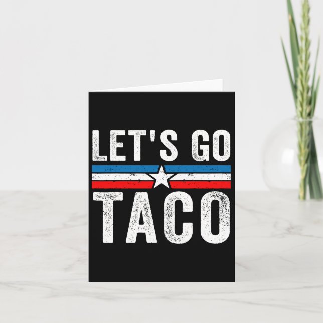 Tarjeta Vamos Taco, meme gracioso vamos a taco (Anverso)