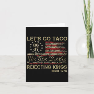 Tarjeta Vamos Taco rechazando reyes desde Estados Unidos e