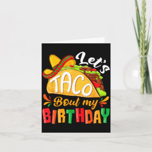 Tarjeta Vamos taco sobre cumpleaños divertido fiesta mexic