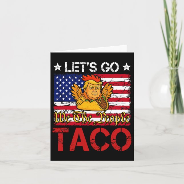 Tarjeta Vamos Taco, un Trump gracioso que siempre sale 12 (Anverso)