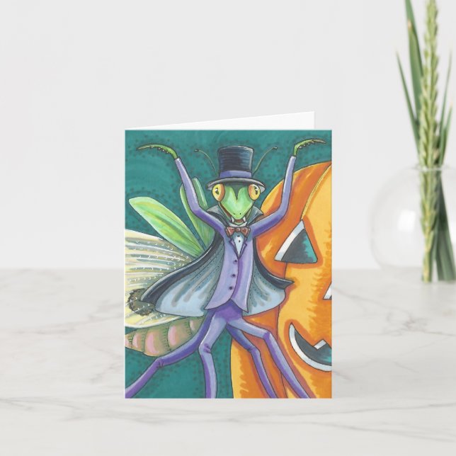 TARJETA VAMPIRE TRANSYLVANIA REZANDO MANTIS NOTE BLNK (Anverso)