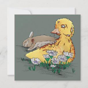 Tarjeta Vampire-Zombie Easter Duckling