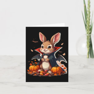 Tarjeta Vampiro Bunny Costume Funny Halloween