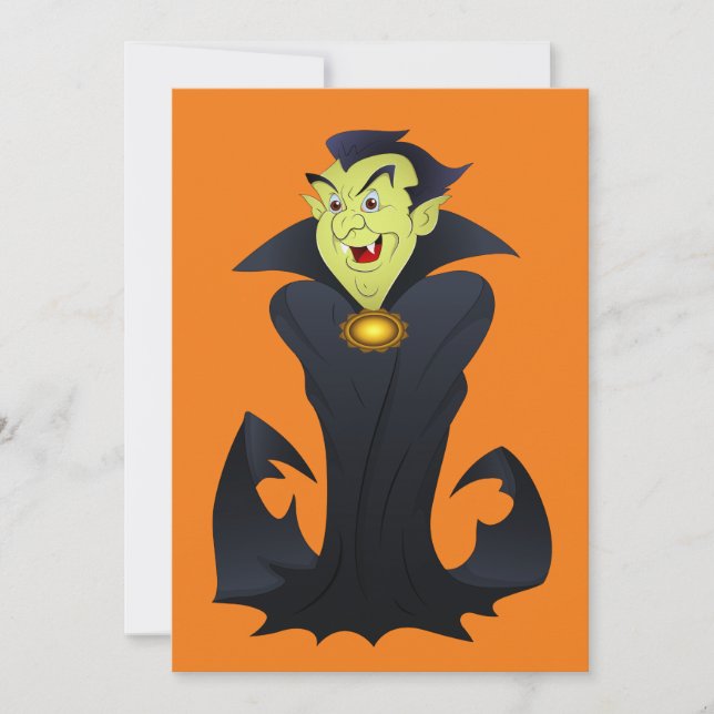 Tarjeta Vampiro de Halloween (Anverso)